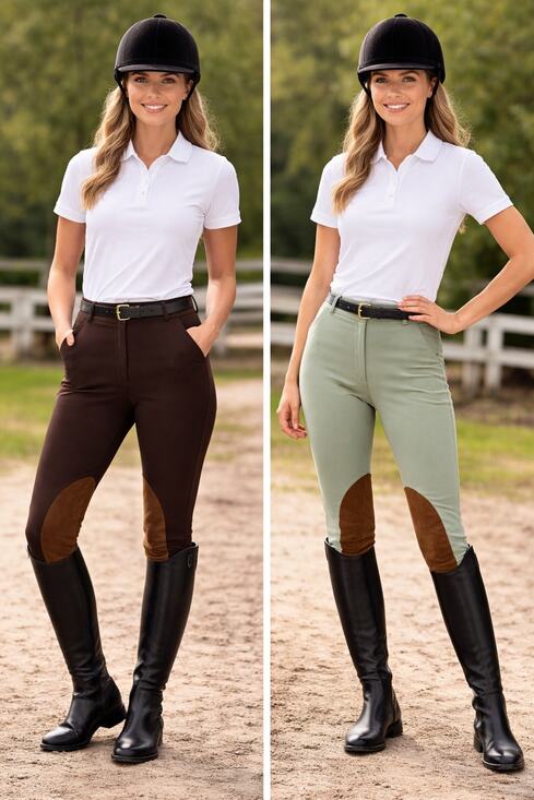Harry Hall Pants - Vintage 1980s Harry Hall London Riding Breeches 28L Leather Patch Set 28L